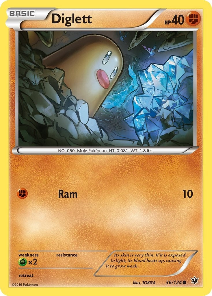 Image for Diglett (36/124) (XY - Fates Collide) - Pokemon
