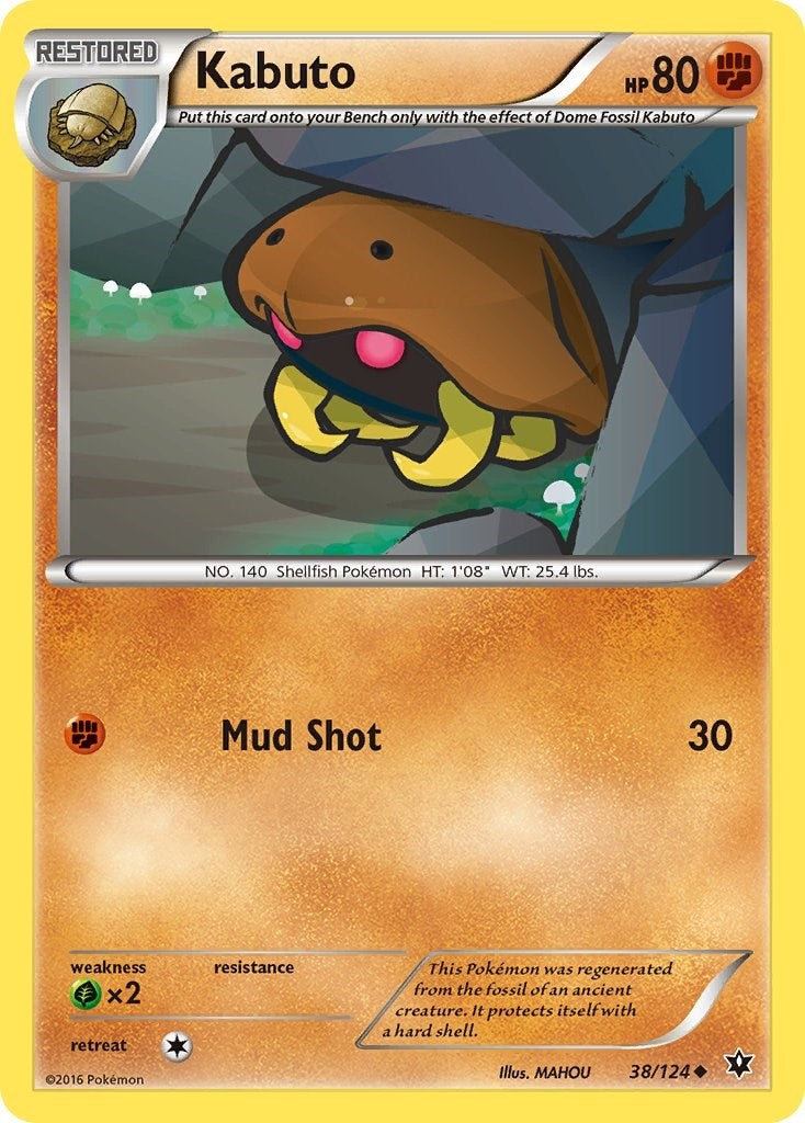 Image for Kabuto (38/124) (XY - Fates Collide) - Pokemon