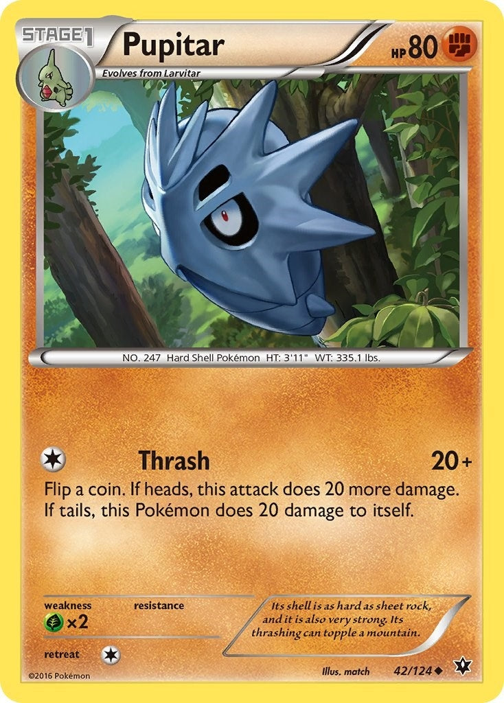 Image for Pupitar (42/124) (XY - Fates Collide) - Pokemon