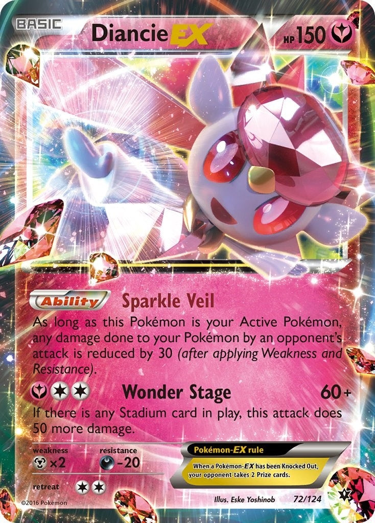 Image for Diancie EX (72/124) (XY - Fates Collide) - Pokemon