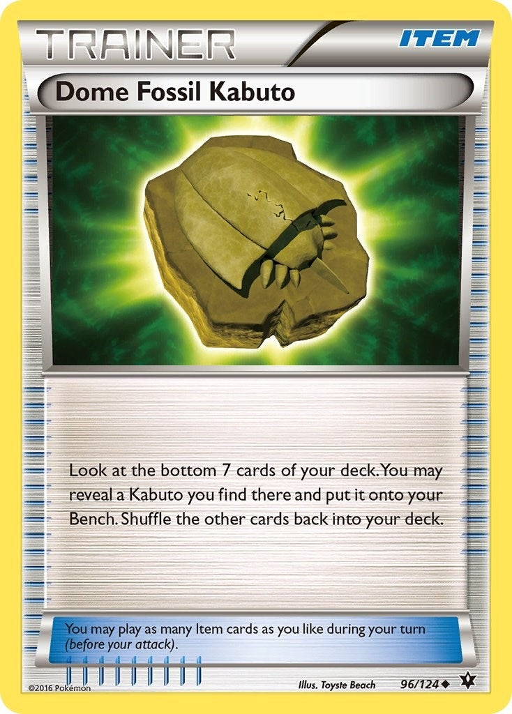 Image for Dome Fossil Kabuto (96/124) (XY - Fates Collide) - Pokemon