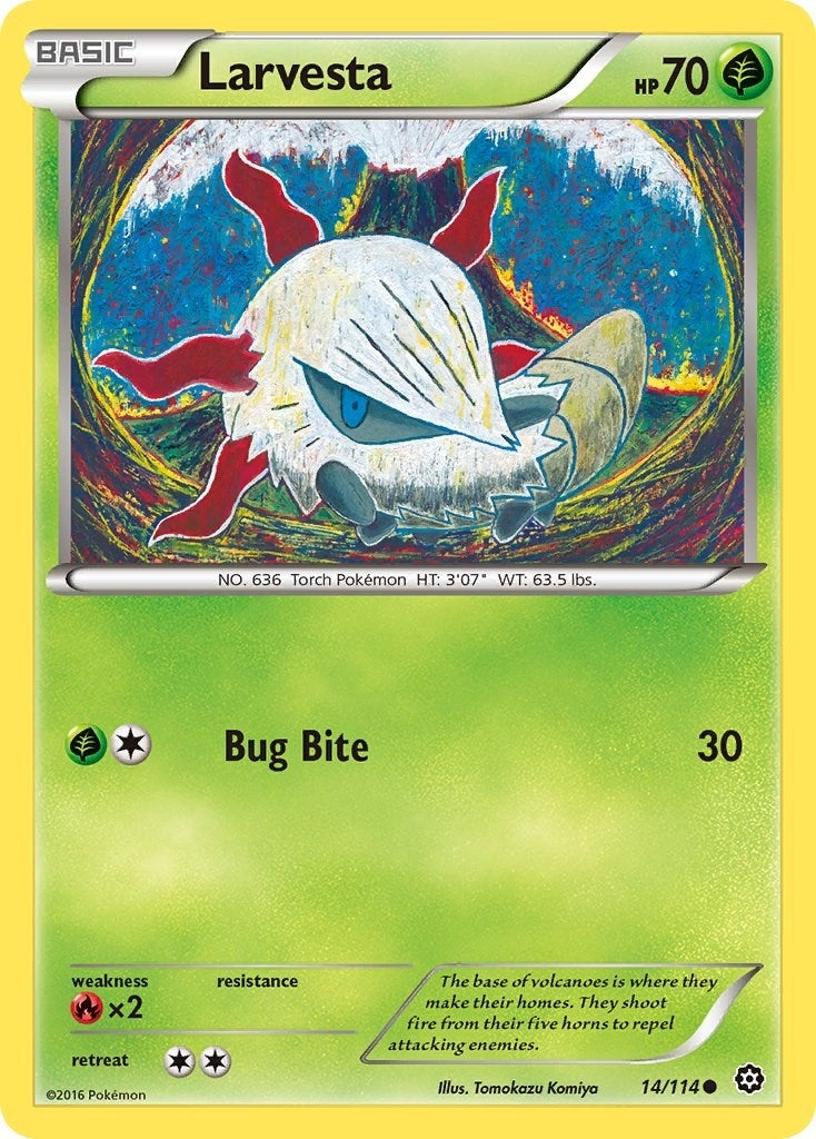 Image for Larvesta (14/114) (XY - Steam Siege) - Pokemon