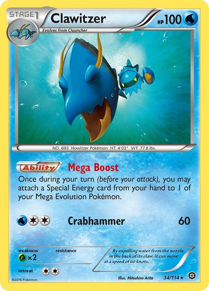Image for Clawitzer (34/114) (XY - Steam Siege) - Pokemon