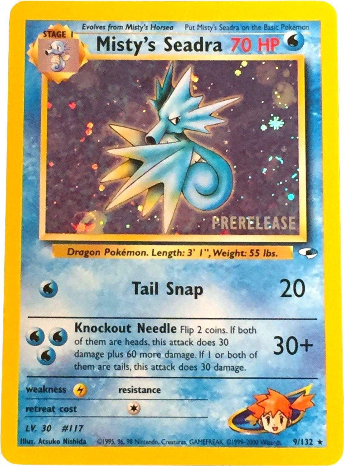 Image for Misty's Seadra (Prerelease) (009/132) (WoTC Promo) - Pokemon