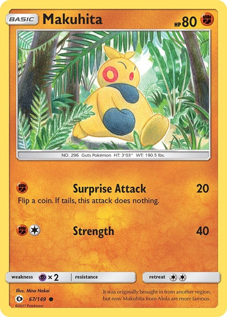 Image for Makuhita (67/149) (SM Base Set) - Pokemon