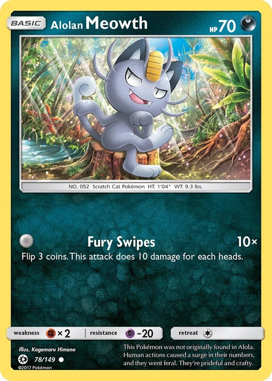 Image for Alolan Meowth (78/149) (SM Base Set) - Pokemon