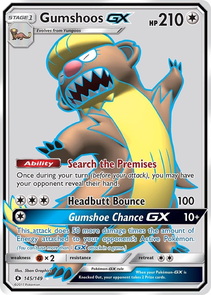 Image for Gumshoos GX (Full Art) (145/149) (SM Base Set) - Pokemon