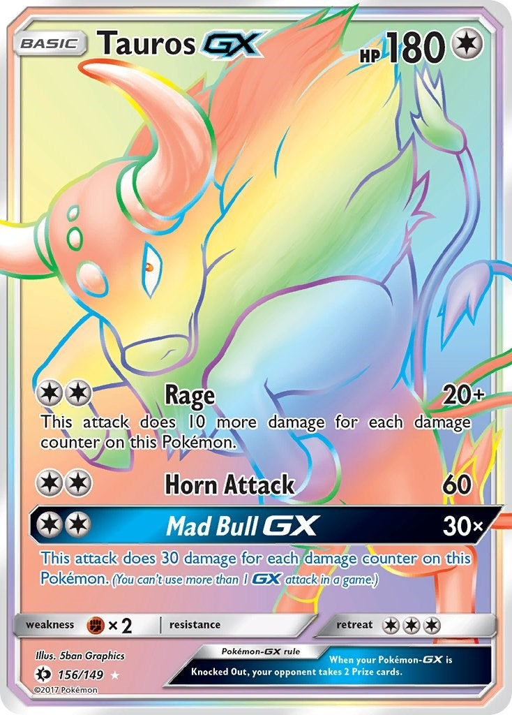 Image for Tauros GX (Secret) (156/149) (SM Base Set) - Pokemon