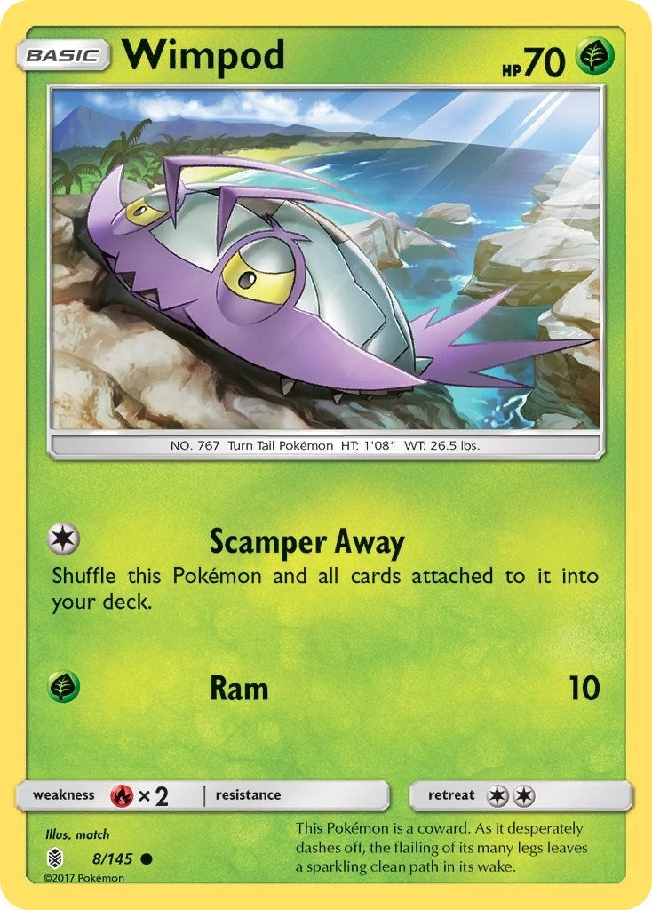 Image for Wimpod (8/145) (SM - Guardians Rising) - Pokemon