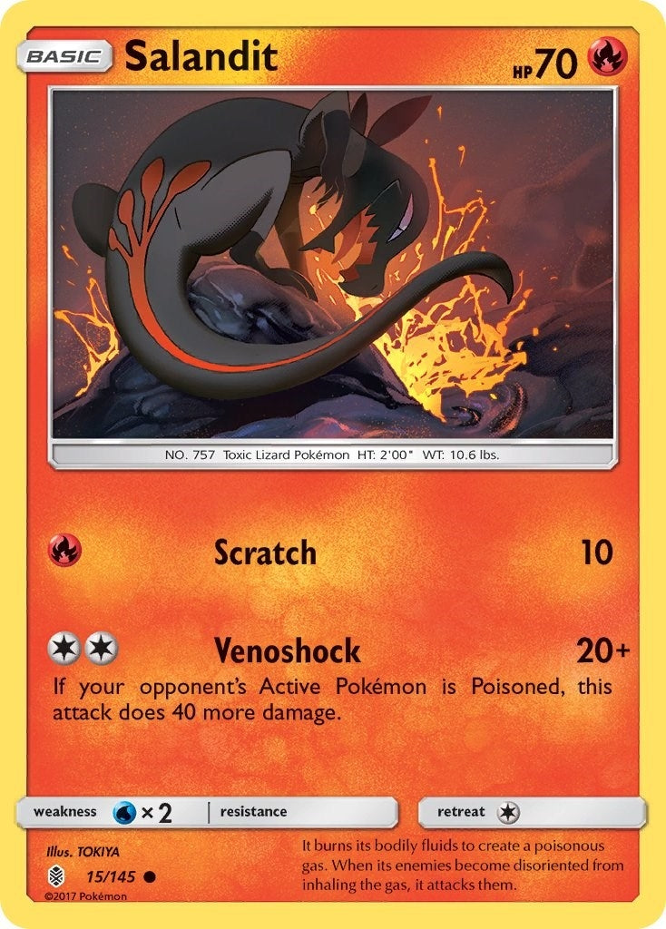 Image for Salandit (15/145) (SM - Guardians Rising) - Pokemon