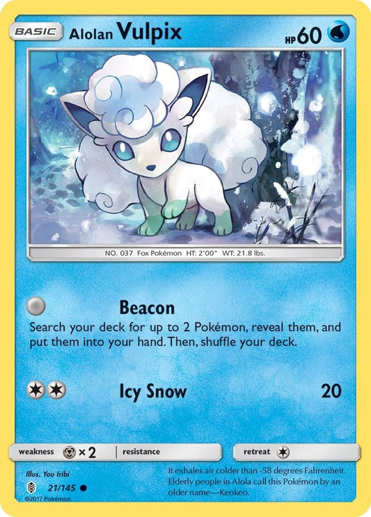 Image for Alolan Vulpix (21/145) (SM - Guardians Rising) - Pokemon