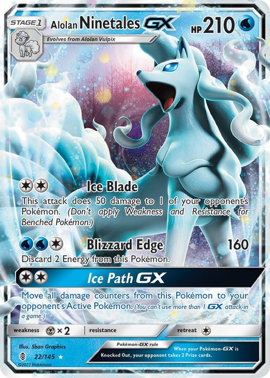 Image for Alolan Ninetales GX (22/145) (SM - Guardians Rising) - Pokemon