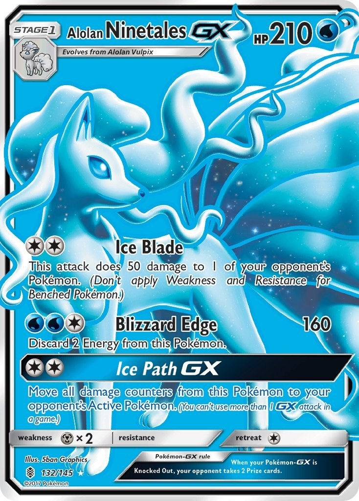 Image for Alolan Ninetales GX (Full Art) (132/145) (SM - Guardians Rising) - Pokemon