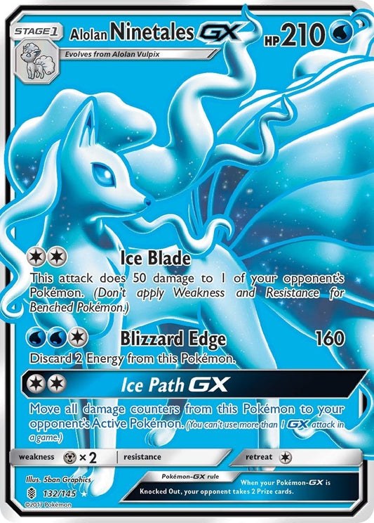 Image for Alolan Ninetales GX (Full Art) (132/145) (SM - Guardians Rising) - Pokemon