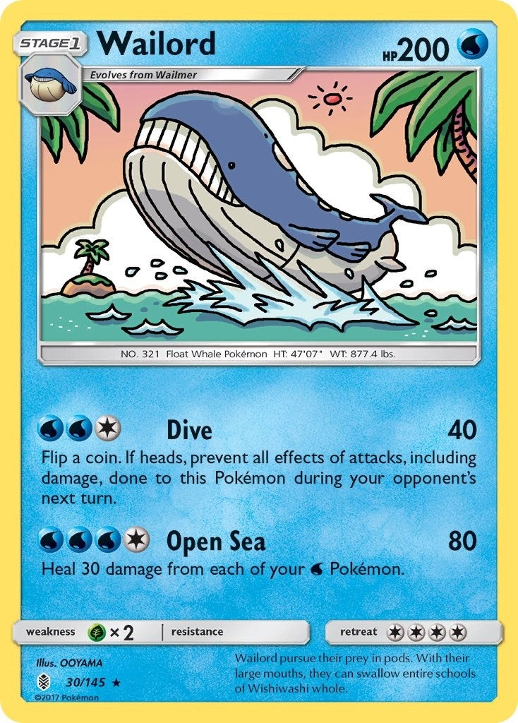 Image for Wailord (30/145) (SM - Guardians Rising) - Pokemon