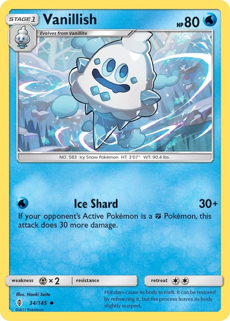 Image for Vanillish (34/145) (SM - Guardians Rising) - Pokemon