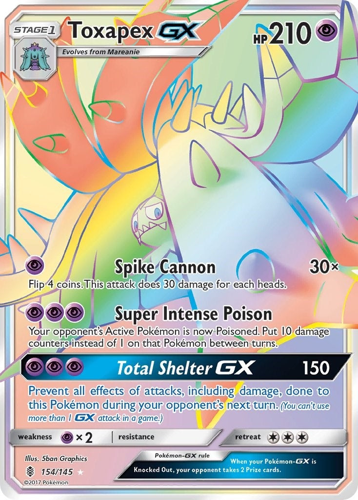 Image for Toxapex GX (Secret) (154/145) (SM - Guardians Rising) - Pokemon