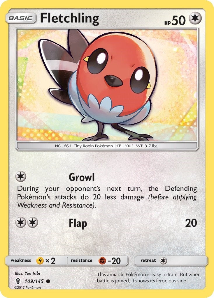 Image for Fletchling (109/145) (SM - Guardians Rising) - Pokemon