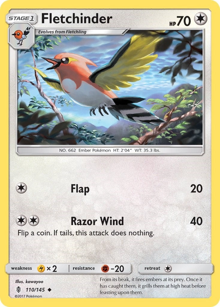 Image for Fletchinder (110/145) (SM - Guardians Rising) - Pokemon