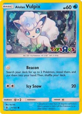 Image for Alolan Vulpix - 21/145 (Toys R Us Promo) (021/145) (Miscellaneous Cards & Products) - Pokemon