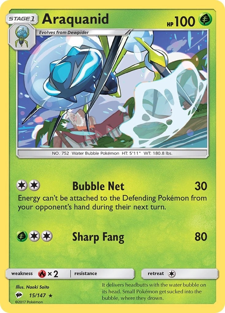 Image for Araquanid (15/147) (SM - Burning Shadows) - Pokemon