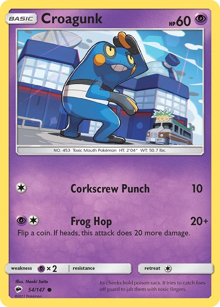 Image for Croagunk (54/147) (SM - Burning Shadows) - Pokemon