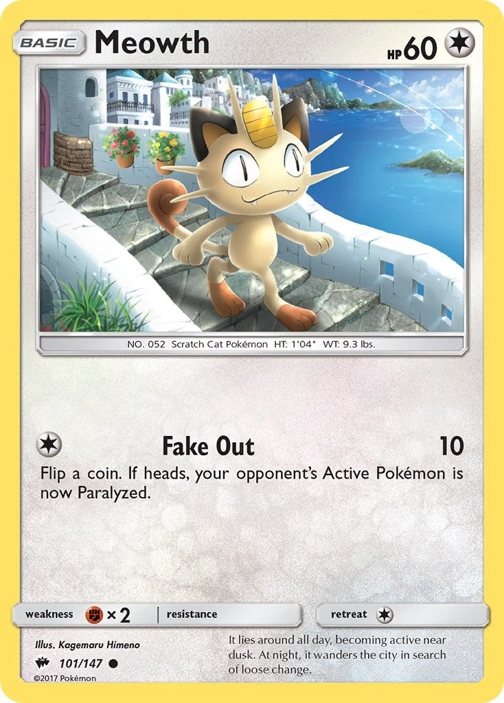 Image for Meowth (101/147) (SM - Burning Shadows) - Pokemon