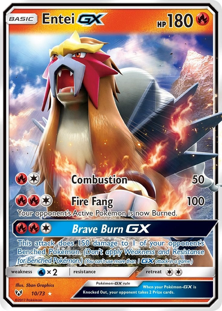 Image for Entei GX (10/73) (Shining Legends) - Pokemon