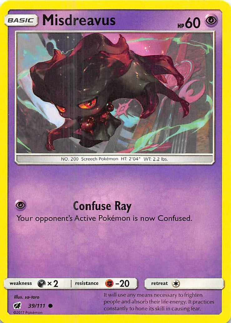 Image for Misdreavus (39/111) (SM - Crimson Invasion) - Pokemon