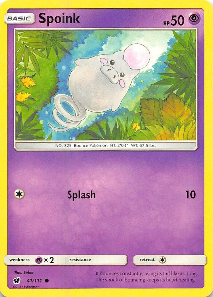 Image for Spoink (41/111) (SM - Crimson Invasion) - Pokemon