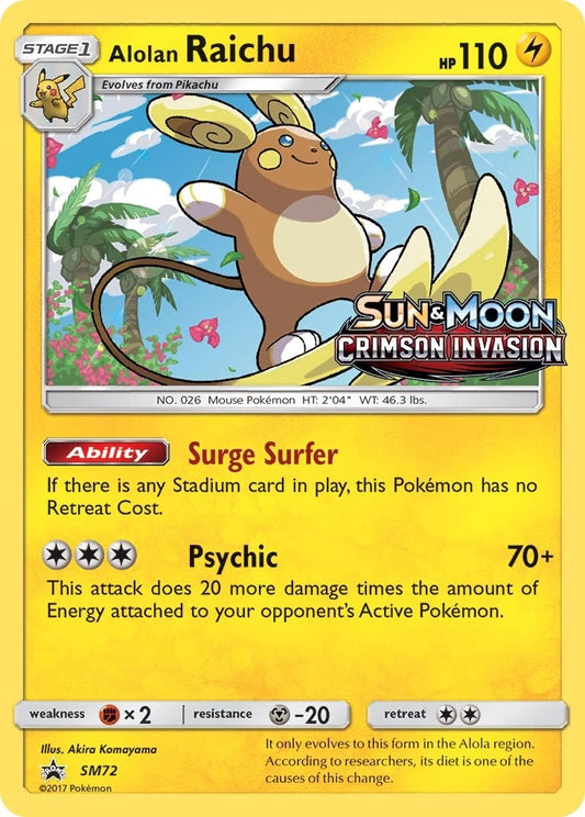 Image for Alolan Raichu - SM72 (Prerelease) (SM72) (SM Promos) - Pokemon