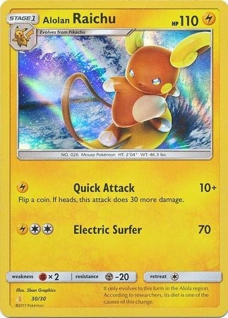 Image for Alolan Raichu (#30 Holofoil) (30/30) (SM Trainer Kit: Lycanroc & Alolan Raichu) - Pokemon