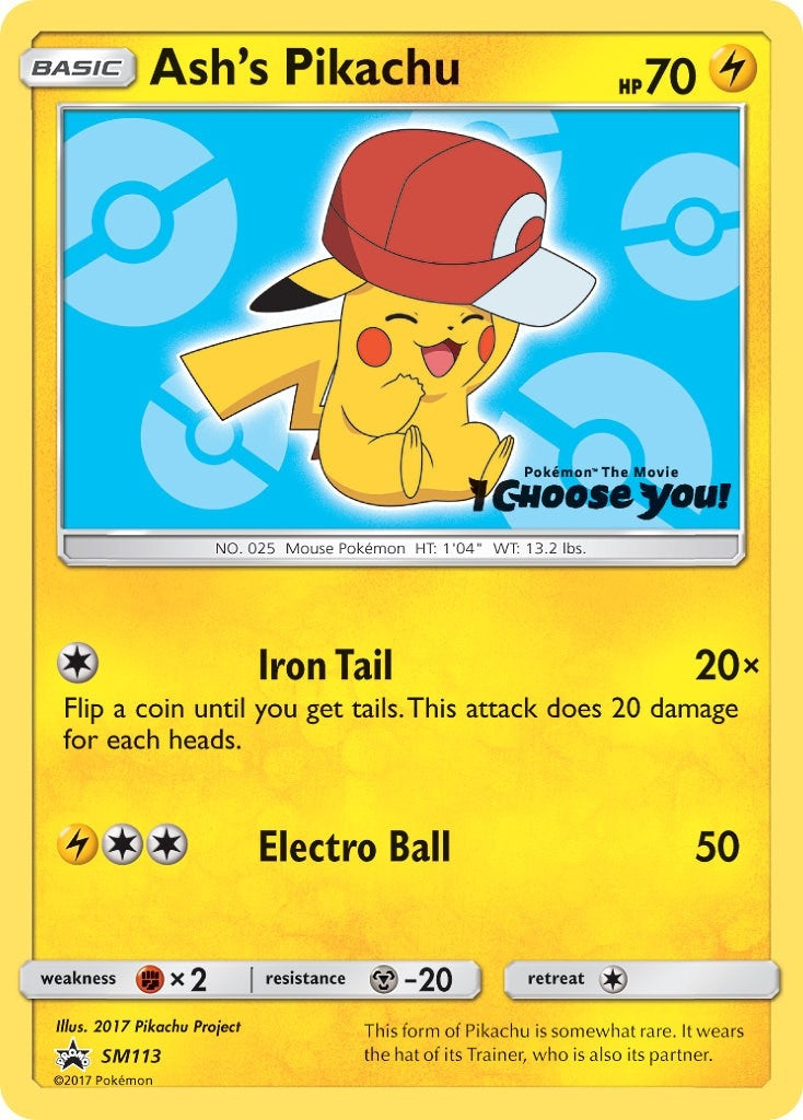 Image for Ash's Pikachu - SM113 (SM113) (SM Promos) - Pokemon