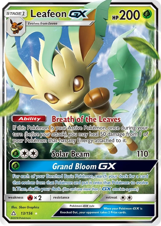Image for Leafeon GX (13/156) (SM - Ultra Prism) - Pokemon