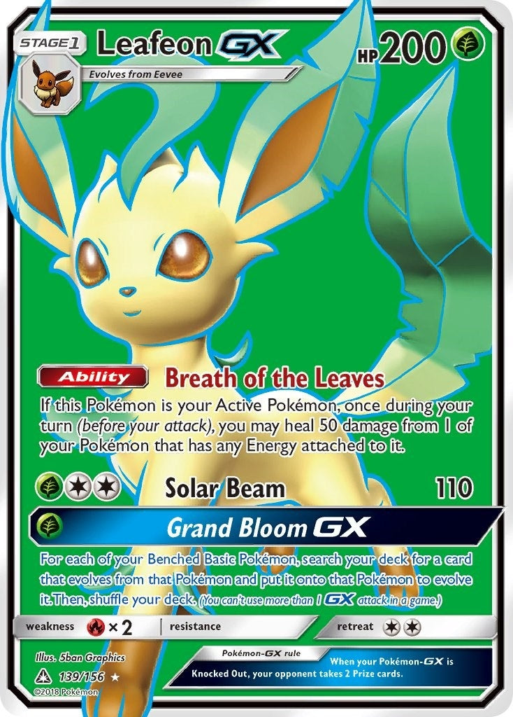 Image for Leafeon GX (Full Art) (139/156) (SM - Ultra Prism) - Pokemon
