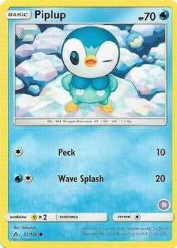 Image for Piplup (11) (32/156) (SM Trainer Kit: Alolan Sandslash & Alolan Ninetales) - Pokemon