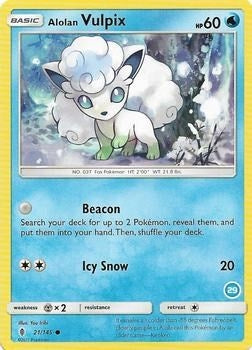 Image for Alolan Vulpix (29) (21/145) (SM Trainer Kit: Alolan Sandslash & Alolan Ninetales) - Pokemon