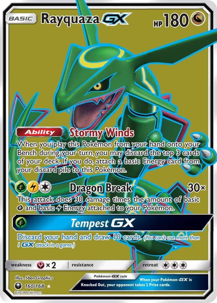 Image for Rayquaza GX (Full Art) (160/168) (SM - Celestial Storm) - Pokemon