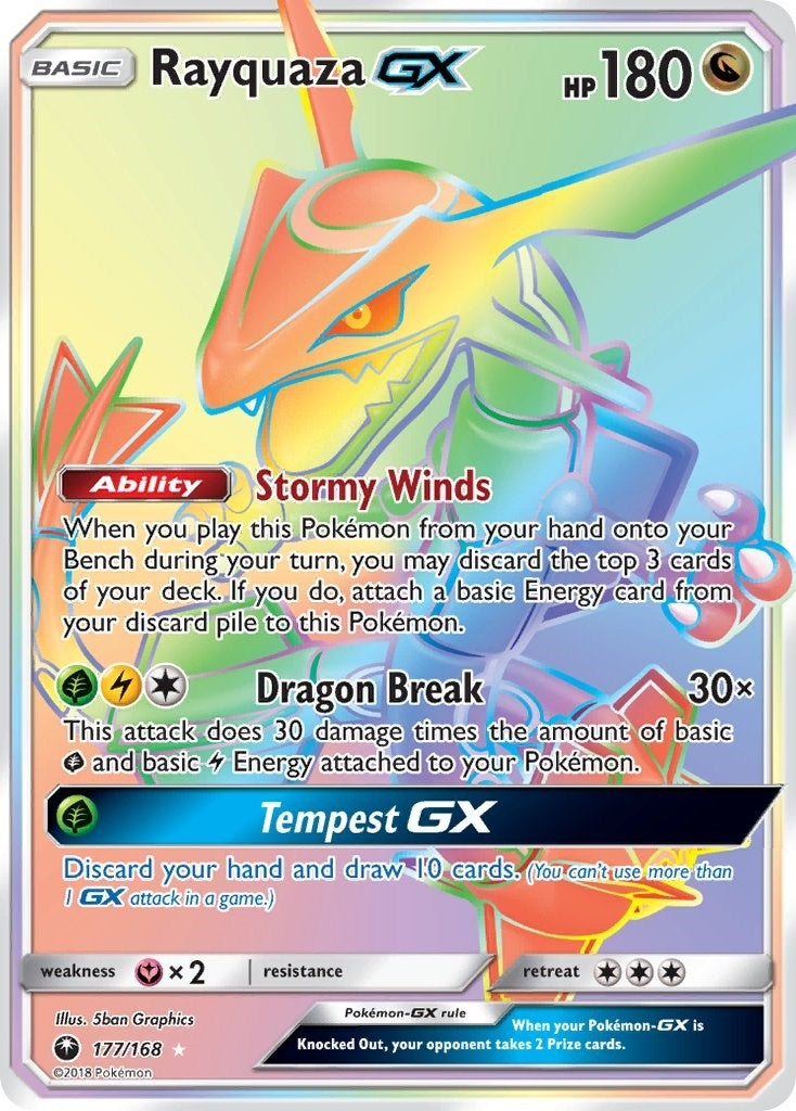 Image for Rayquaza GX (Secret) (177/168) (SM - Celestial Storm) - Pokemon