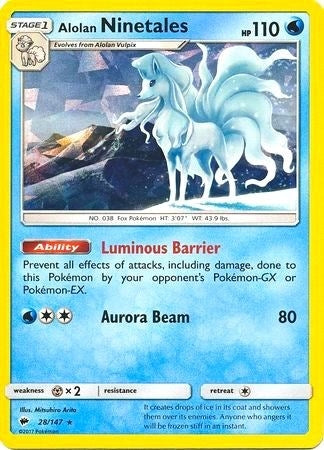 Image for Alolan Ninetales - 28/147 (Cracked Ice Holo) (028/147) (Deck Exclusives) - Pokemon