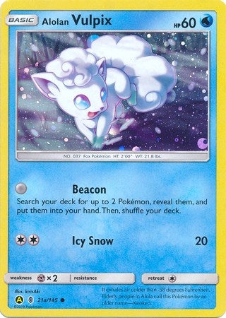 Image for Alolan Vulpix - 21a/145 (021a/145) (Alternate Art Promos) - Pokemon