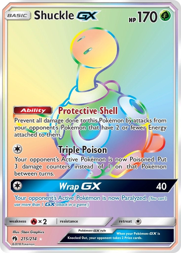 Image for Shuckle GX (Secret) (215/214) (SM - Lost Thunder) - Pokemon