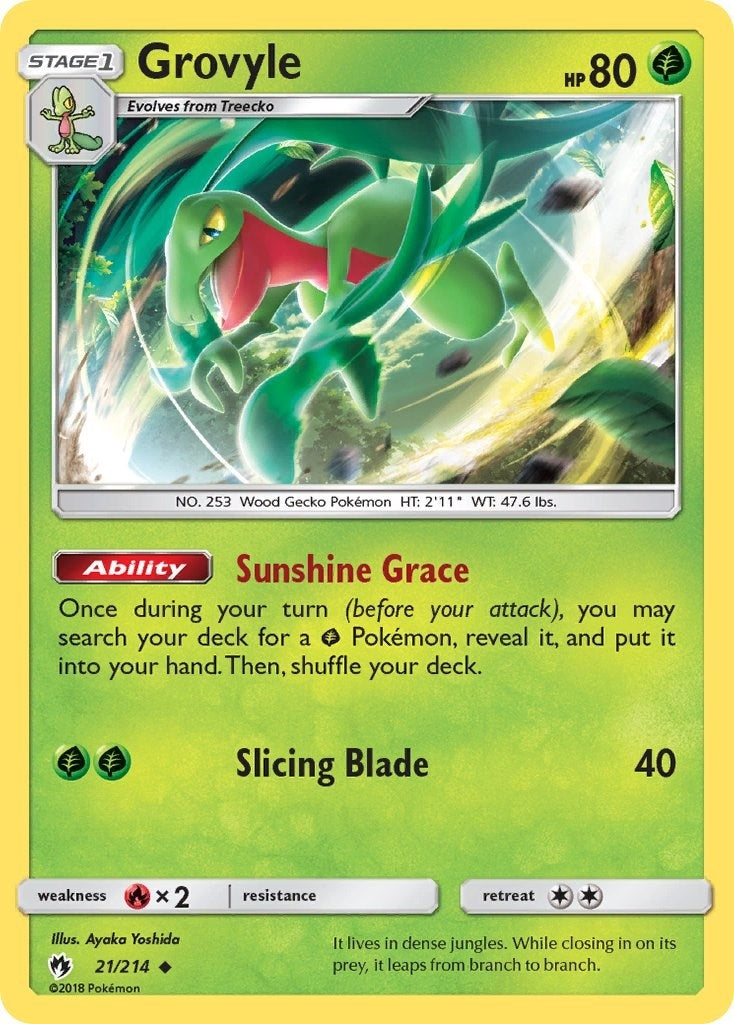 Image for Grovyle (21/214) (SM - Lost Thunder) - Pokemon