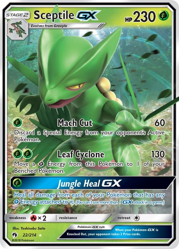 Image for Sceptile GX (22/214) (SM - Lost Thunder) - Pokemon