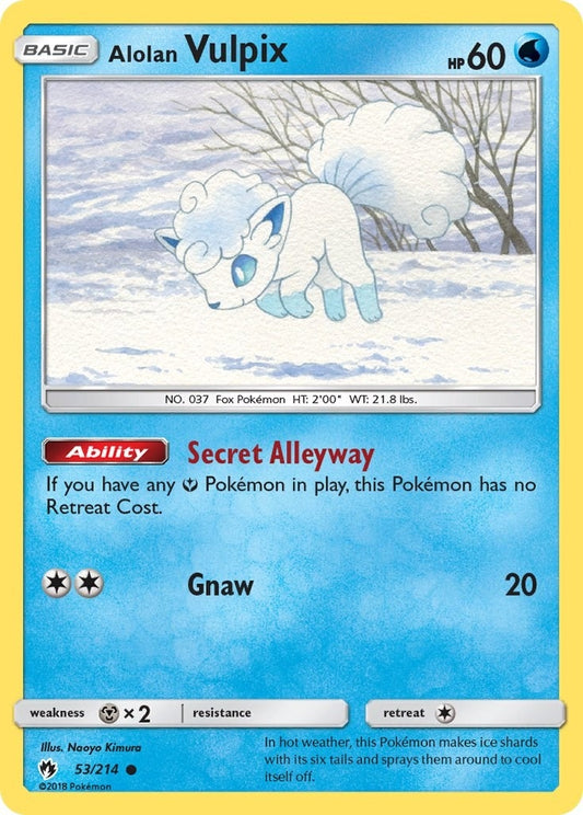 Image for Alolan Vulpix (53/214) (SM - Lost Thunder) - Pokemon