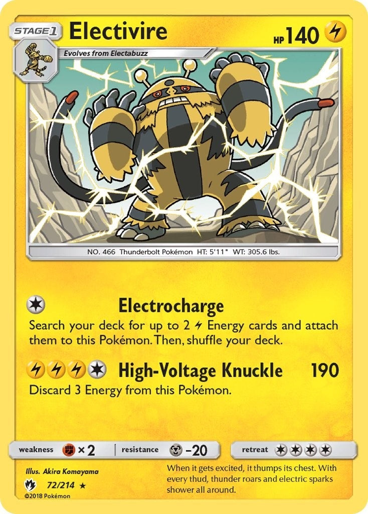 Image for Electivire (72/214) (SM - Lost Thunder) - Pokemon