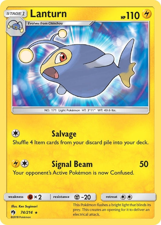 Image for Lanturn (74/214) (SM - Lost Thunder) - Pokemon