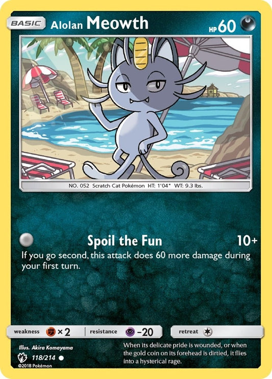 Image for Alolan Meowth (118/214) (SM - Lost Thunder) - Pokemon