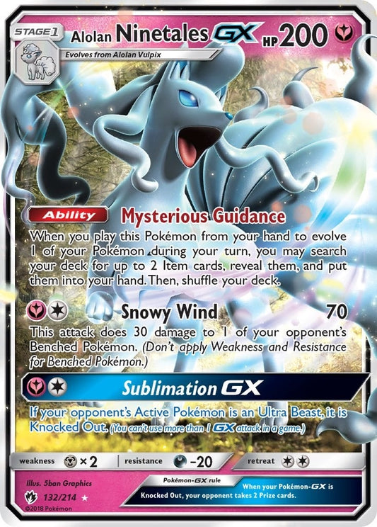 Image for Alolan Ninetales GX (132/214) (SM - Lost Thunder) - Pokemon