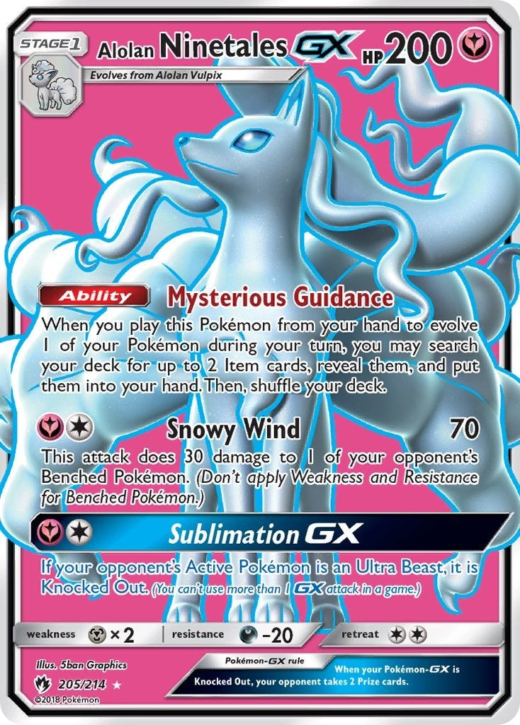 Image for Alolan Ninetales GX (Full Art) (205/214) (SM - Lost Thunder) - Pokemon